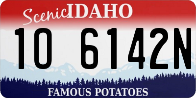 ID license plate 1O6142N