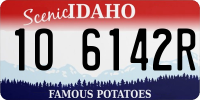 ID license plate 1O6142R