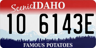 ID license plate 1O6143E