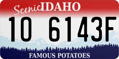 ID license plate 1O6143F