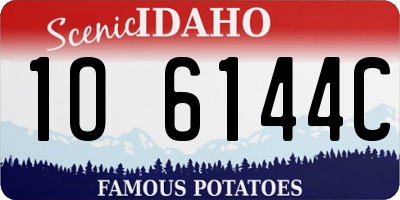 ID license plate 1O6144C