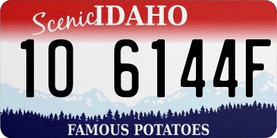 ID license plate 1O6144F