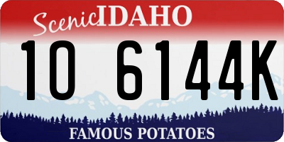 ID license plate 1O6144K