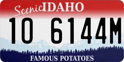 ID license plate 1O6144M