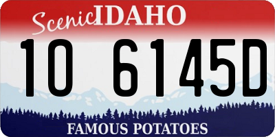 ID license plate 1O6145D