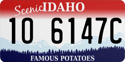 ID license plate 1O6147C