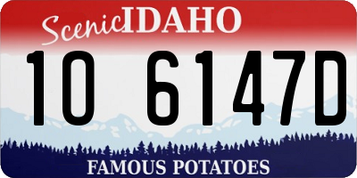 ID license plate 1O6147D