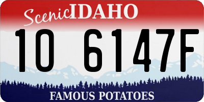 ID license plate 1O6147F