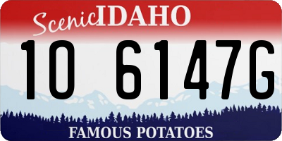 ID license plate 1O6147G