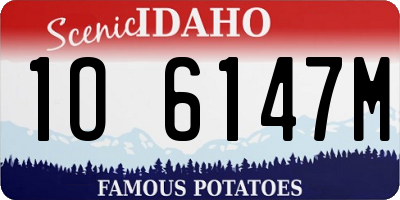 ID license plate 1O6147M