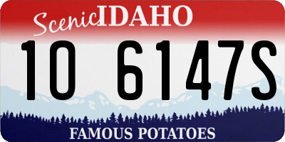 ID license plate 1O6147S
