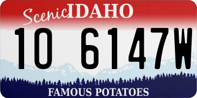 ID license plate 1O6147W