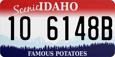 ID license plate 1O6148B