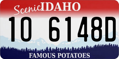 ID license plate 1O6148D