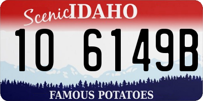 ID license plate 1O6149B