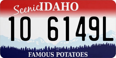 ID license plate 1O6149L