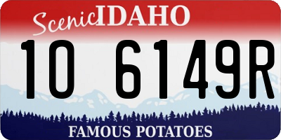 ID license plate 1O6149R