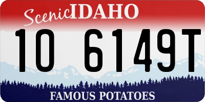 ID license plate 1O6149T