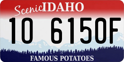 ID license plate 1O6150F