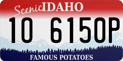 ID license plate 1O6150P