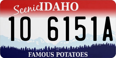 ID license plate 1O6151A