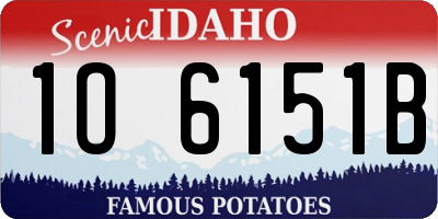 ID license plate 1O6151B