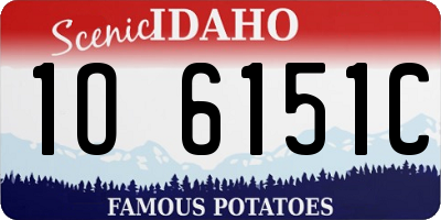 ID license plate 1O6151C