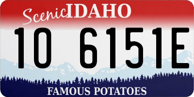 ID license plate 1O6151E