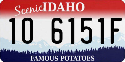 ID license plate 1O6151F