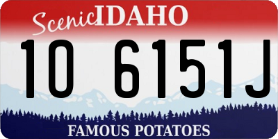 ID license plate 1O6151J