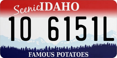 ID license plate 1O6151L