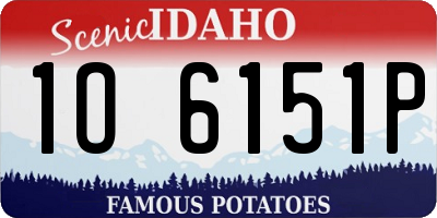 ID license plate 1O6151P