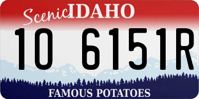 ID license plate 1O6151R