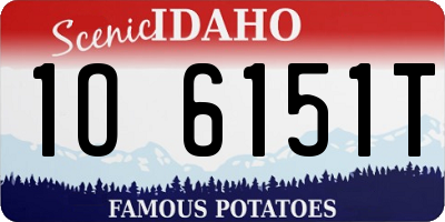 ID license plate 1O6151T