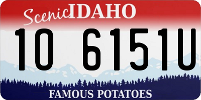 ID license plate 1O6151U