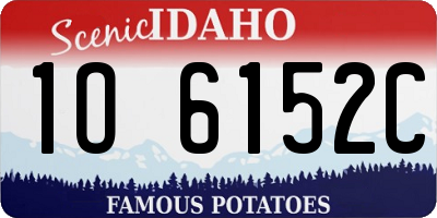 ID license plate 1O6152C
