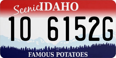 ID license plate 1O6152G