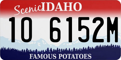 ID license plate 1O6152M