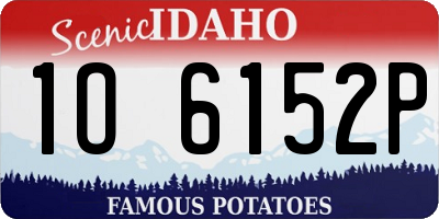 ID license plate 1O6152P