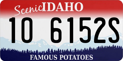 ID license plate 1O6152S