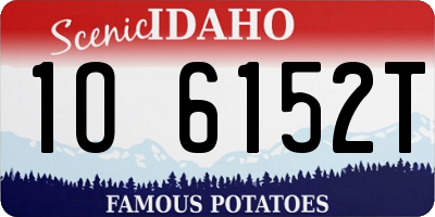 ID license plate 1O6152T