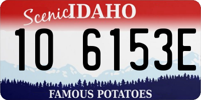ID license plate 1O6153E