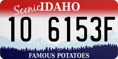 ID license plate 1O6153F