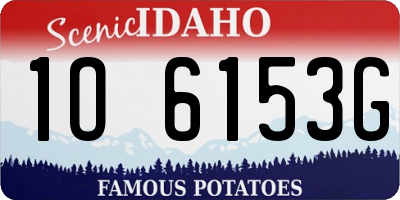 ID license plate 1O6153G