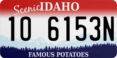 ID license plate 1O6153N