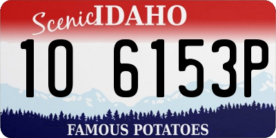 ID license plate 1O6153P
