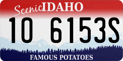 ID license plate 1O6153S