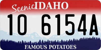 ID license plate 1O6154A