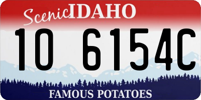 ID license plate 1O6154C