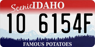 ID license plate 1O6154F